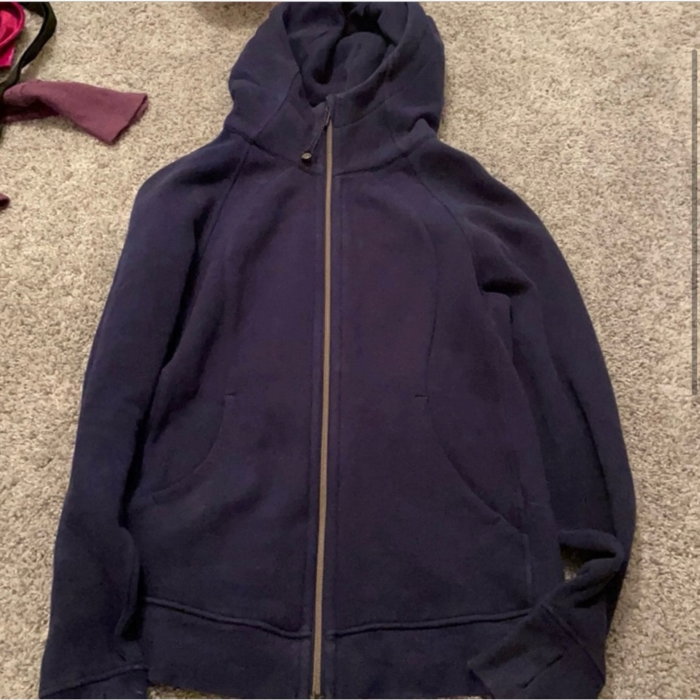 Lululemon Scuba Navy Hoodie Size 10 - worn few times like new